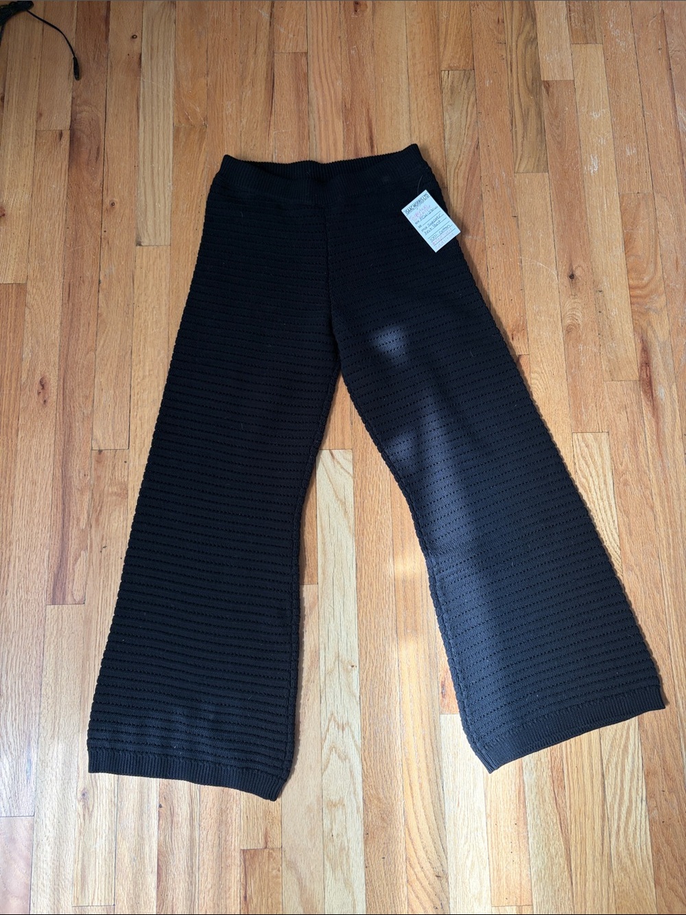 french connection flare sweater knit pants w/lining 100% cotton medium new